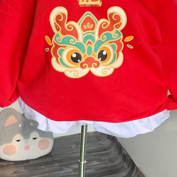 Chinese Dragon Lunar New Year Red Sweatshirt - Picture 4 of 4